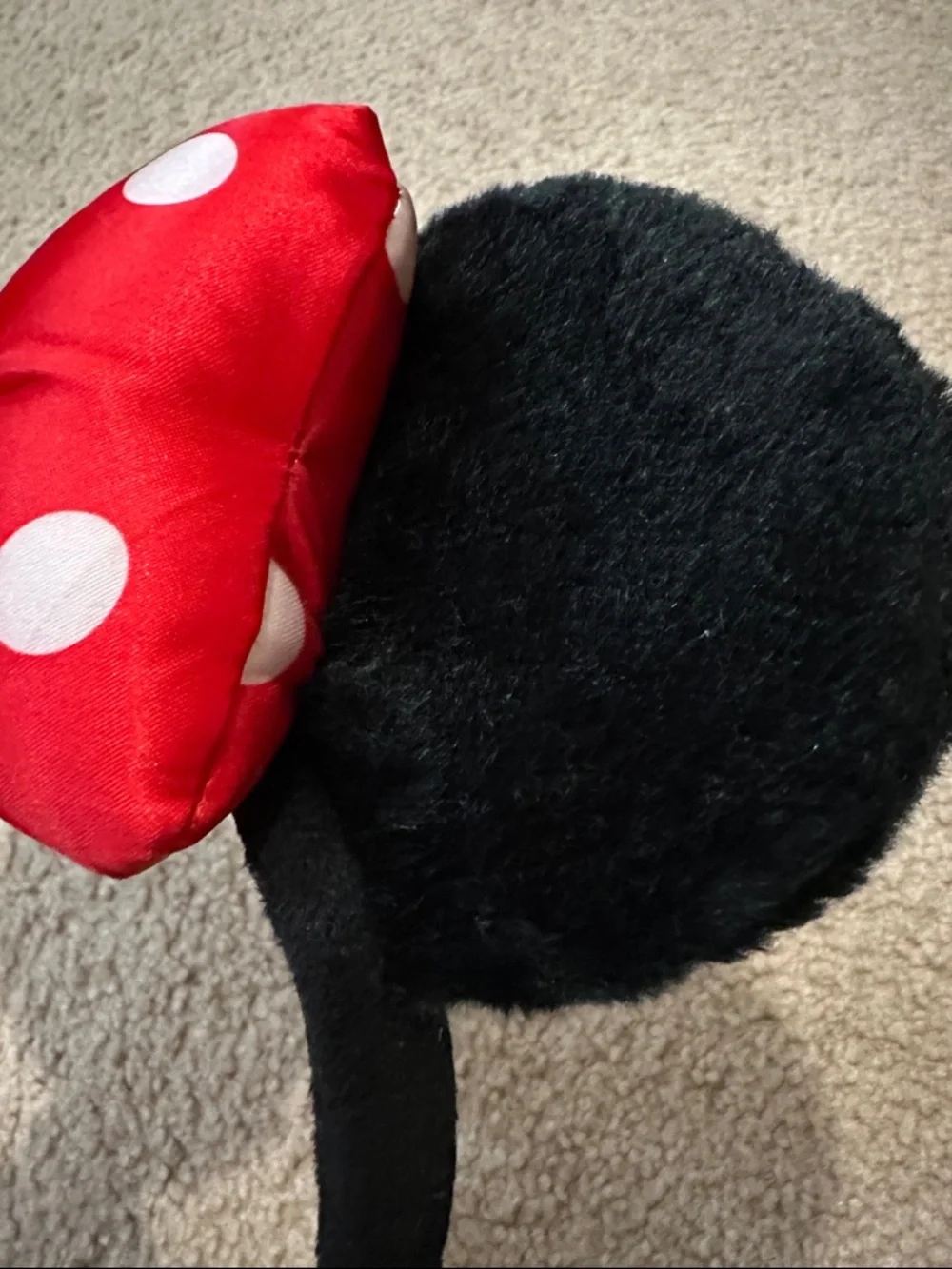 Disney Parks Black Classic Minnie Mouse Ear Headband with Red Polka Dot Bow - Picture 4 of 5